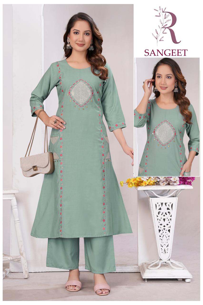 Front view of black A-line cotton kurta featuring a round neck, 3/4 sleeves, and intricate embroidery on the front yoke with functional side pockets.